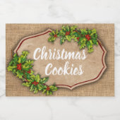 Weihnachtskekse und anderes Goodies-Label Lebensmitteletikett (Einzelnes Label)