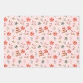 Weihnachtskekse und Blattrot Geschenkpapier Set (Vorderseite 2)