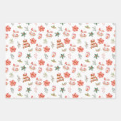 Weihnachtskekse und Blattrot Geschenkpapier Set (Vorderseite)