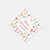 Weihnachtskekse und Blattrot Serviette (Ecke)