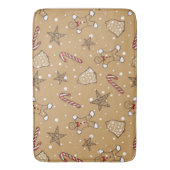 Weihnachtskekse und Bonbons Badematte (Vorderseite Vertikal)