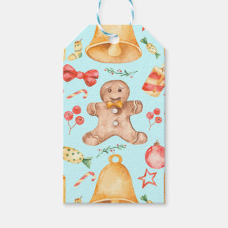 Weihnachtskekse und Bonbons Geschenkanhänger
