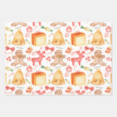 Weihnachtskekse und Bonbons Geschenkpapier Set (Vorderseite 3)