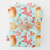 Weihnachtskekse und Bonbons Geschenkpapier Set (Beispiel)