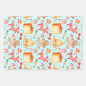 Weihnachtskekse und Bonbons Geschenkpapier Set (Vorderseite)