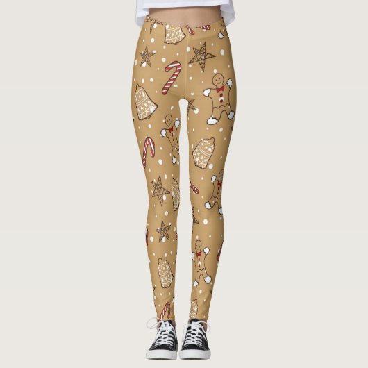 Weihnachtskekse und Bonbons Leggings (Vorderseite)