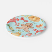 Weihnachtskekse und Bonbons Pappteller (Schrägansicht)