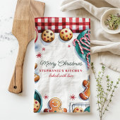 Weihnachtskekse und Candy Canes Personalisiert Geschirrtuch