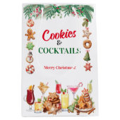 Weihnachtskekse und Cocktails Mittlere Geschenktüte (Vorderseite)