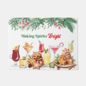 Weihnachtskekse und Cocktails Urlaub Fußmatte (Vorderseite)