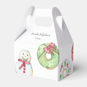 Weihnachtskekse und Donuts Babydusche Geschenkschachtel (Rückseite)