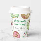 Weihnachtskekse und Donuts Babydusche Pappbecher (Vorderseite)