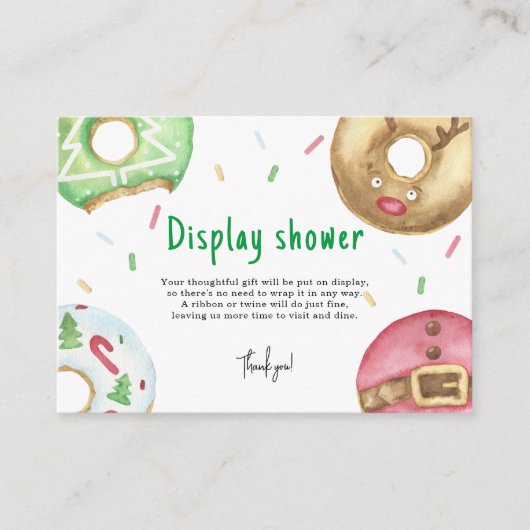 Weihnachtskekse und Donuts - Dusche anzeigen Begleitkarte (Vorderseite)