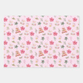 Weihnachtskekse und Foliage Pink Geschenkpapier Set (Vorderseite 2)