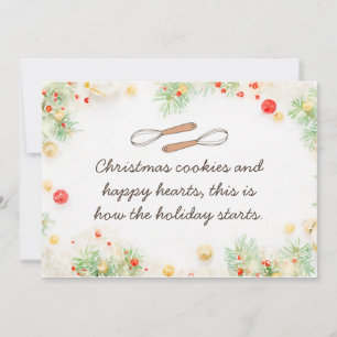 Weihnachtskekse und Happy Hearts Weihnachtskarte Einladung