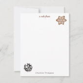 Weihnachtskekse und heiße Schokolade - Weihnachtsb Mitteilungskarte (Vorderseite)