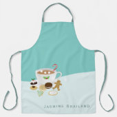 Weihnachtskekse und heißer Schokolade-individuelle Schürze (Vorderseite)