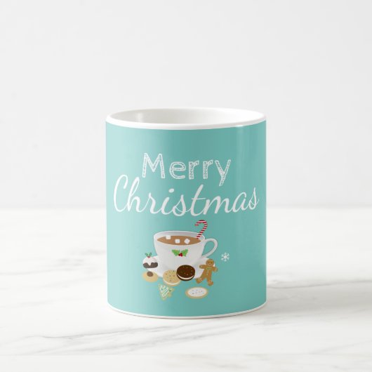 Weihnachtskekse und heißer Schokoladenurlaub Kaffeetasse (Mittel)