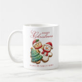 Weihnachtskekse und Individuelle Name Frohe Weihna Kaffeetasse (Links)