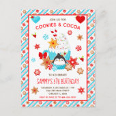 Weihnachtskekse und Kakao Geburtstag Blau Postkarte (Vorderseite)