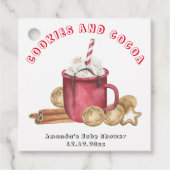 Weihnachtskekse und Kakaodusche Geschenkanhänger (Vorderseite)