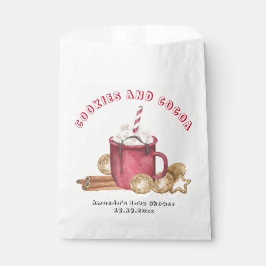 Weihnachtskekse und Kakaodusche Geschenktütchen (Vorderseite)