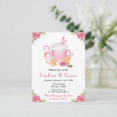 Weihnachtskekse und Kakaopink Postkarte (Stehend Vorderseite)