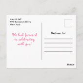 Weihnachtskekse und Kakaopink Postkarte (Rückseite)