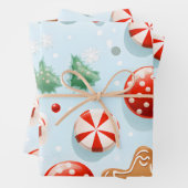 Weihnachtskekse und -kandies geschenkpapier set (Beispiel)