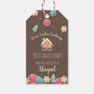 Weihnachtskekse und Lebkuchen Geschenkanhänger