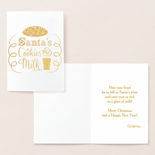 Weihnachtskekse und Milchweihnachtsweih Folienkarte (Anzeige)