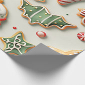 Weihnachtskekse und Streusel Geschenkpapier (Ecke)
