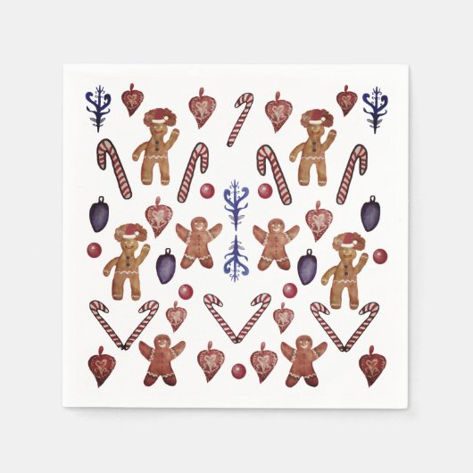 Weihnachtskekse und Süßigkeiten Serviette (Vorderseite)