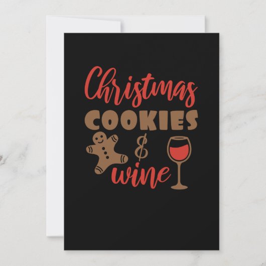 Weihnachtskekse und Wein Save The Date (Vorderseite)