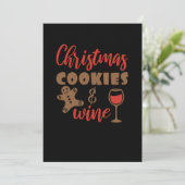 Weihnachtskekse und Wein Save The Date (Stehend Vorderseite)