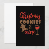 Weihnachtskekse und Wein Save The Date (Vorne/Hinten)