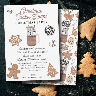 Weihnachtskekse Urlaub Backen Cookie-Tausch Einladung