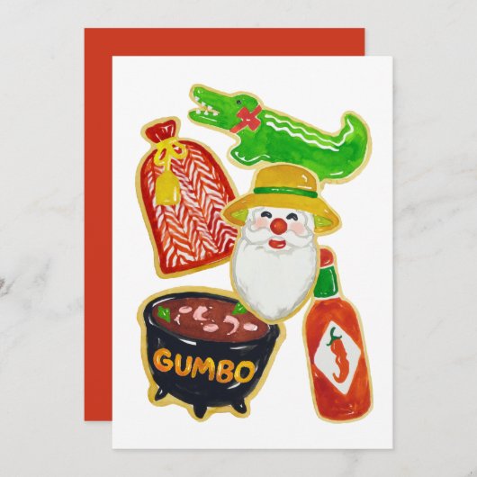 Weihnachtskekse von Cajun Einladung (Vorne/Hinten)