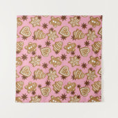 Weihnachtskekse Wandteppich (Vorderseite (Horizontal))