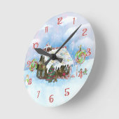 Weihnachtskekse Weihnachten Lieben Runde Wanduhr (Winkel)