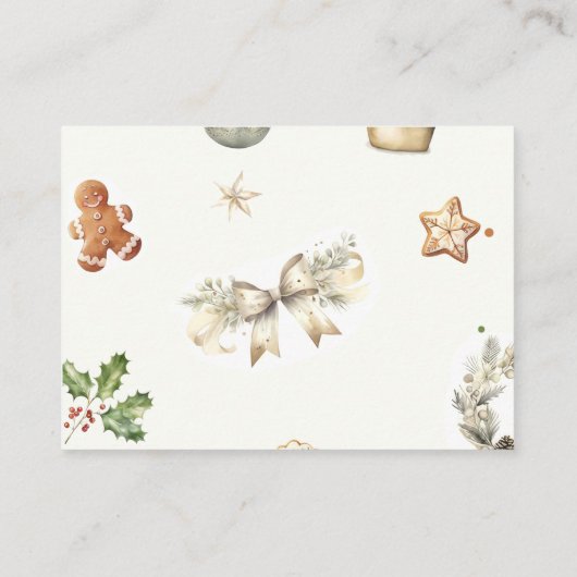 Weihnachtskekse Weihnachten Wie viele Kanadier Begleitkarte (Rückseite)