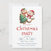 Weihnachtskekse Weihnachts-Party Einladung (Vorderseite)
