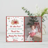 Weihnachtskekse Weihnachts-Party Vielen Dank Foto Einladung (Stehend Vorderseite)