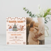 Weihnachtskekse Weihnachtsdusche Foto Einladung (Stehend Vorderseite)