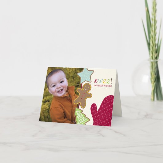 Weihnachtskekse Weihnachtsfotokarte Feiertagskarte (Vorderseite)