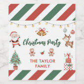 Weihnachtskekse Weihnachtsgebäck - Party Weinetikett (Einzelnes Label)