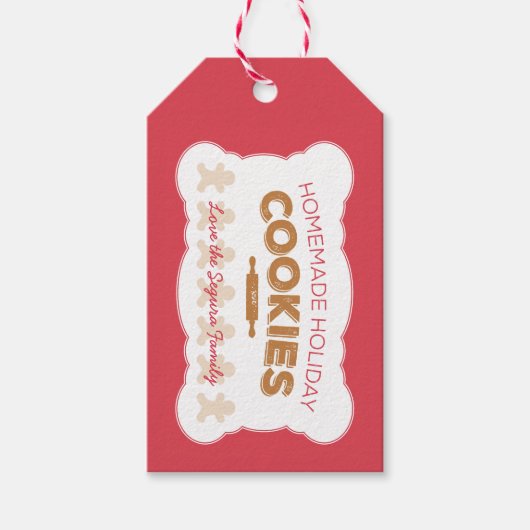 Weihnachtskekse Weihnachtsgeschenke Tags Geschenkanhänger (Vorderseite)