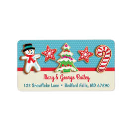 Weihnachtskekse Weihnachtskarte Anschrift Labels 2 Adressaufkleber