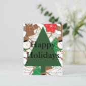 Weihnachtskekse Weihnachtskarte Feiertagspostkarte (Stehend Vorderseite)