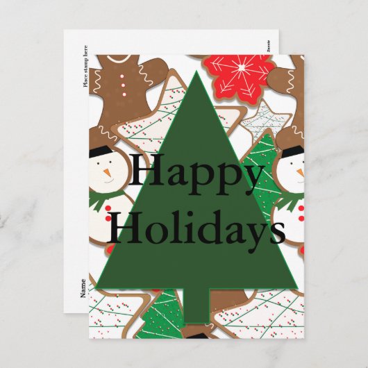 Weihnachtskekse Weihnachtskarte Feiertagspostkarte (Vorne/Hinten)